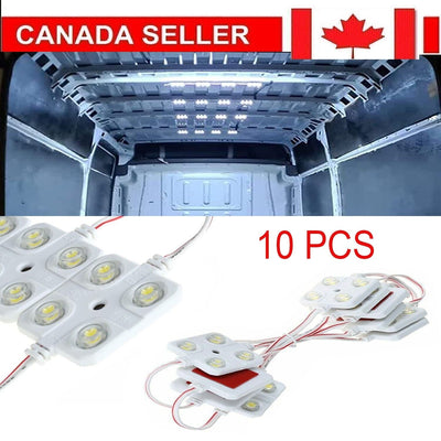 10Pcs LED Car Interior Lighting Kit Set Boats Trunk Dome Map 40 LED Plate Lamps