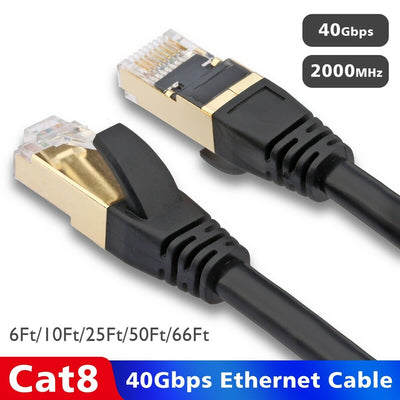 FREE EXPEDITED - Category 8 High Speed Fastest Ethernet Lan Cable Cat 5e 6 7 LOT