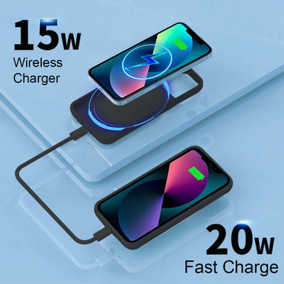 8000mAh 15W Wireless Charging Extended Battery Case for Apple iPhone 13 Pro Max