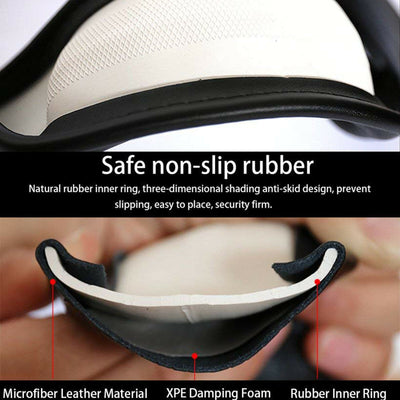Black Premium Car Steering Wheel Cover for Sedan, SUV Universal 15 Inch CA