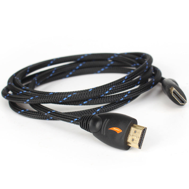 Braided HDMI Cable 3ft 6ft 10ft 15ft 25ft 30ft 50ft 66ft - 1080P 3D ARC HEC Lot