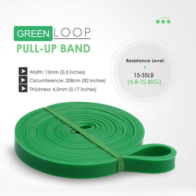 100% Natural Latex Pull Up Assistance Band for Pullup Assist, Chin Ups, Stretch