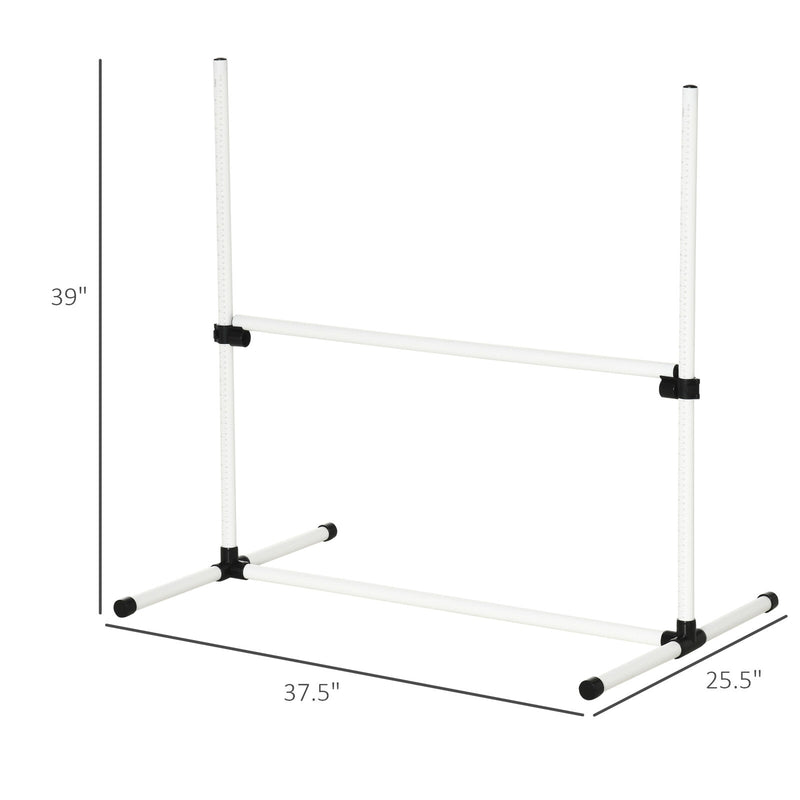 New Canine Agility Set Dog Jumping Training Obstacles Course Free Standing White 712190175450