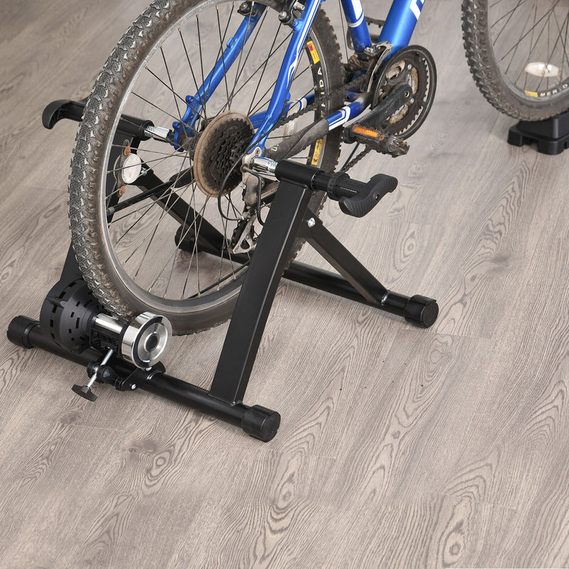 Indoor Magnetic Bike Bicycle Trainer Stand 5 Level Resistance Black