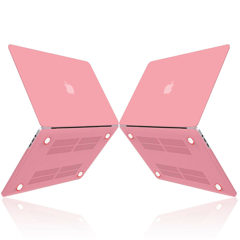 For 2020 MacBook Pro A2289 & A2251 Pink Rubberized Hard Shell+KB Film+LCD Film