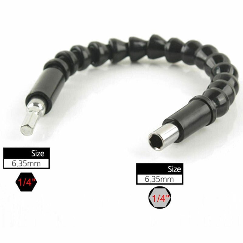 2X Flexible Drill Extension Right Angle Bit Attachment Holder Shaft Screwdriver