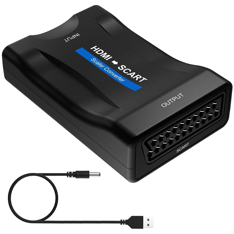 1080P HD HDMI to SCART Audio Video Converter Adapter USB Cable For TV PS Box