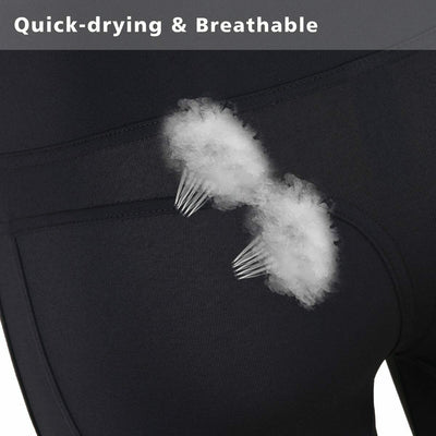 1/2-Packs Women's Quick-DRY High Waist Spandex Compression Exercise Shorts