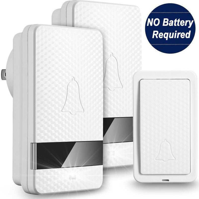 Wireless Doorbell Chime 2 Receiver 1 Transmitter 4 Volume 1000ft Door Bell Chime