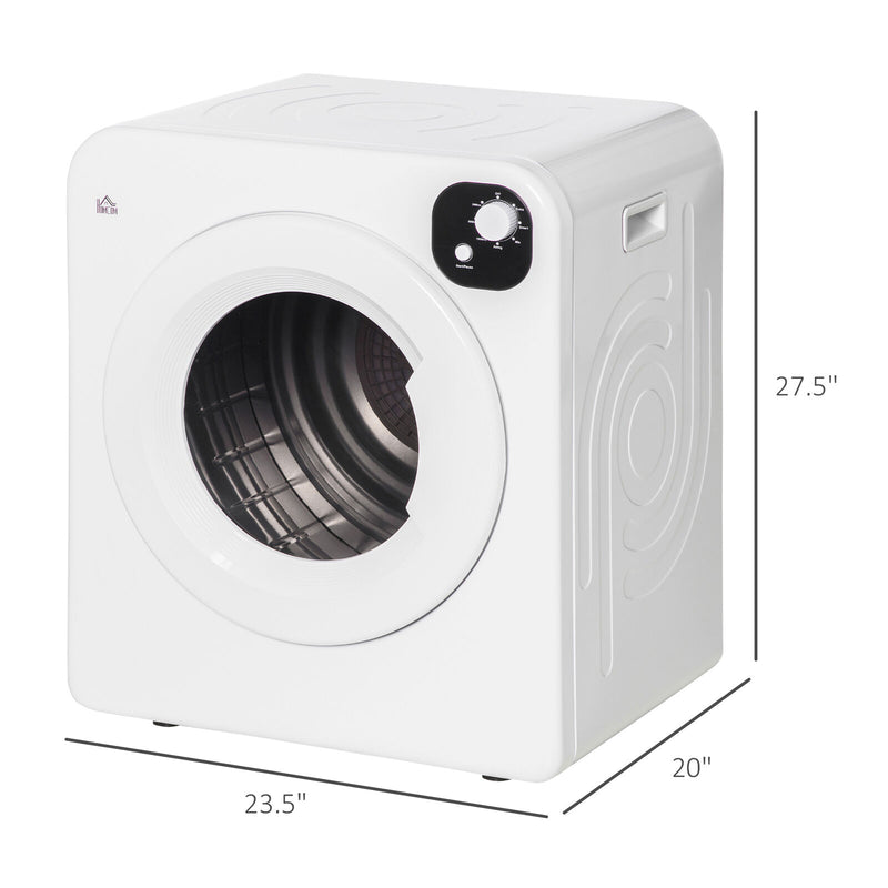 HOMCOM Compact Laundry Dryer Machine w/ 7 Drying Modes 1300 W for Dorm