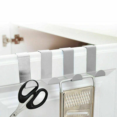 Door Hook Stainless Steel Reversible Cupboard Drawer Metal Hooks Hanger DIY