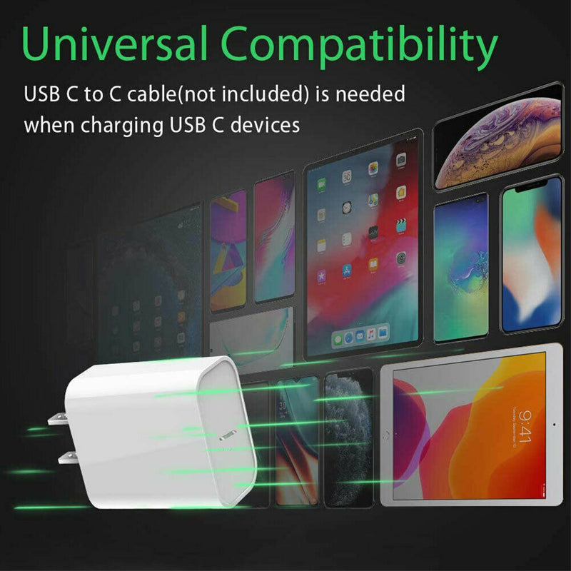 USB C Charger-18W PD Wall Charger Fast Charging for iPhone 12 Pro Max / 12 Mini