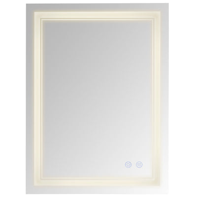 kleankin Wall LED Bathroom Mirror, Dimmable Vanity Mirror, with 3 Color