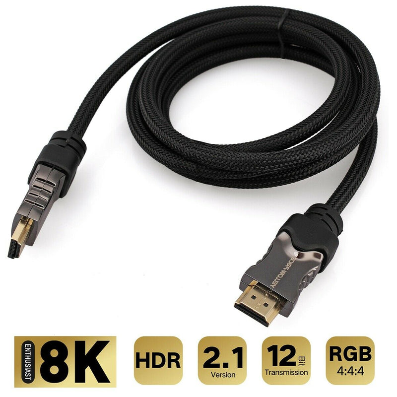 HDMI 2.1 2K 4K 8K 30Hz 60Hz 120Hz Barided Cable 48Gbps Ultra HD HDMI-HDMI 3D