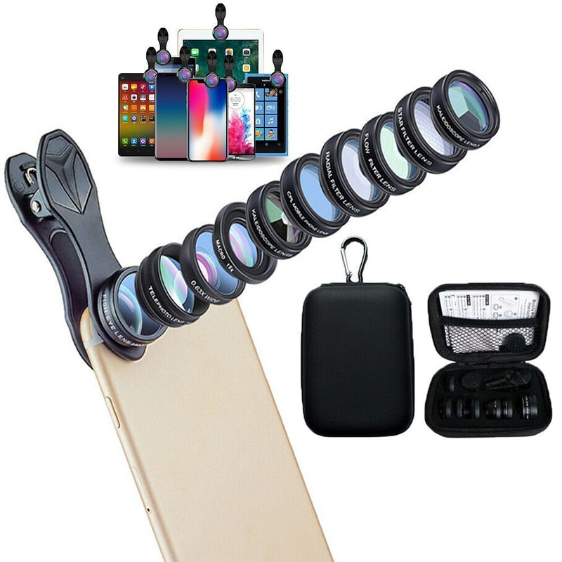 10 in1 Cell Phone Camera Lens Best Zoom Lens Kit For Universal Smartphone Mobile