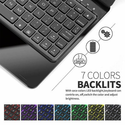 For iPad Pro 11" 2021 2020 2018 Wireless Bluetooth Keyboard Case-Auto Sleep/Wake