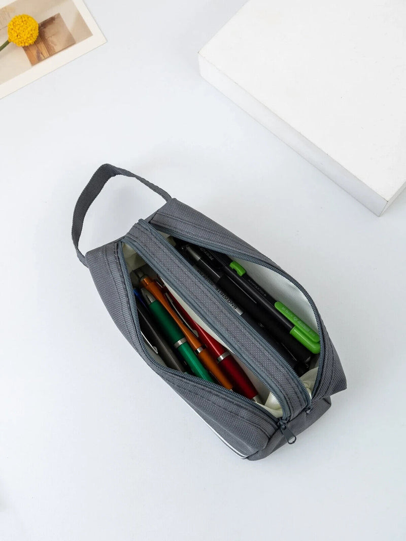 Pencil Case Zipper Pen Bag School Office Stationery Organizer Cosmetic pouch