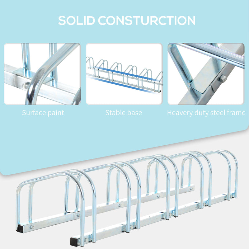 Bike Parking Stand Floor Wall Mount  Storage Locking Rack Holder Outdoor Steel