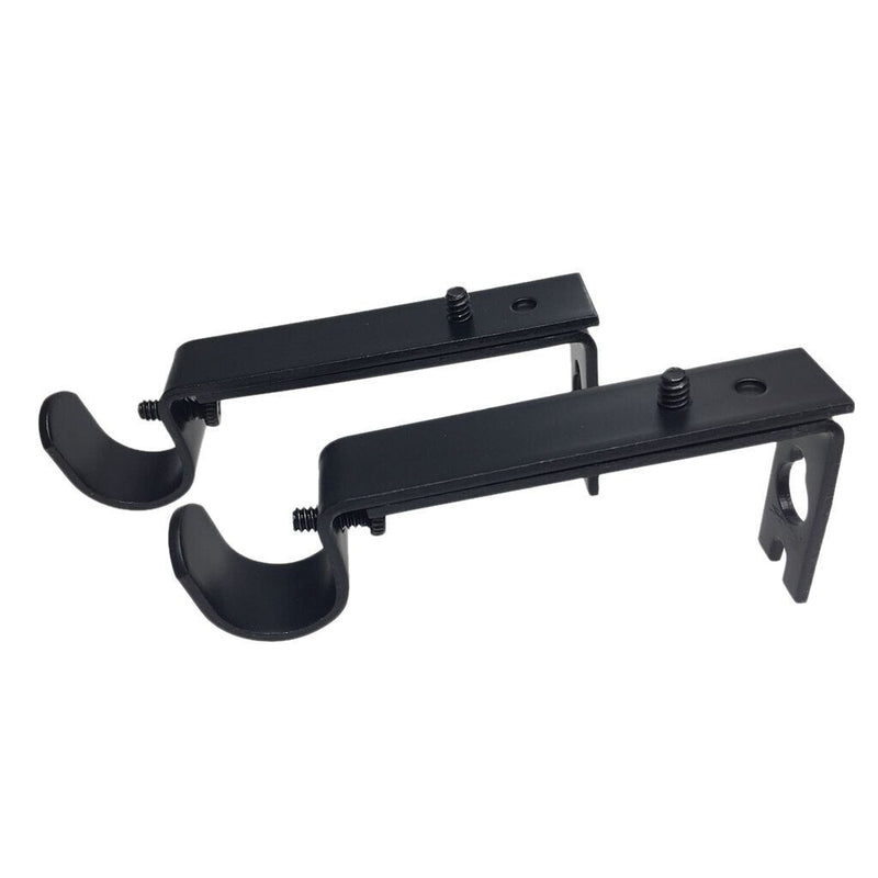 3PCS Bracket Hang Curtain Rod Holders Single Hook Tap Right Window Frame Rod CA