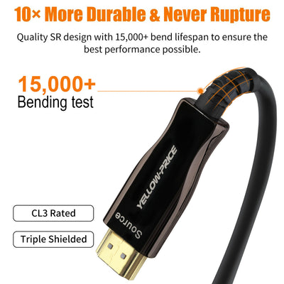 REAL 8K Optic Fiber HDMI 2.1 Cable-UHD HDR 8K@120Hz, eARC, Dolby Vision, HDCP2.2