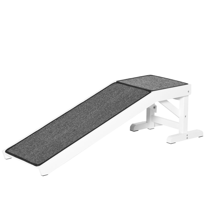 Small Pet Ramp for Dogs and Cats with Easy Top Platform, Indoor Puppy Ramp