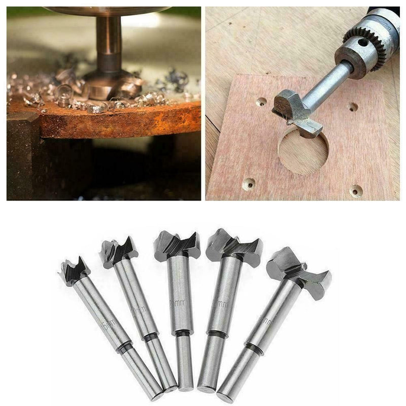 Forstner Bit Set Boring Hole Woodworking Drill Bit Saw Cutter Wood Tools