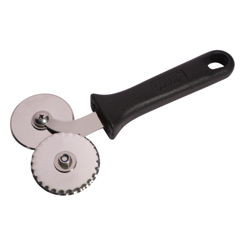 Kitchen double sided cutter Stainless Steel for dough pasta pizza pastry cake CA