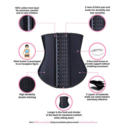 For Women Waist Trainer Corset Cincher Body Shaper with Steel Bones Extender CA