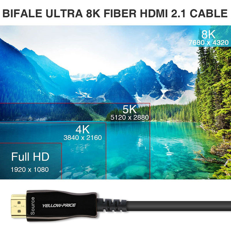 HDMI 2.1 Cable 4K120HZ 30 feet Light Speed with Optic Technology 48Gbps 3D HDR10