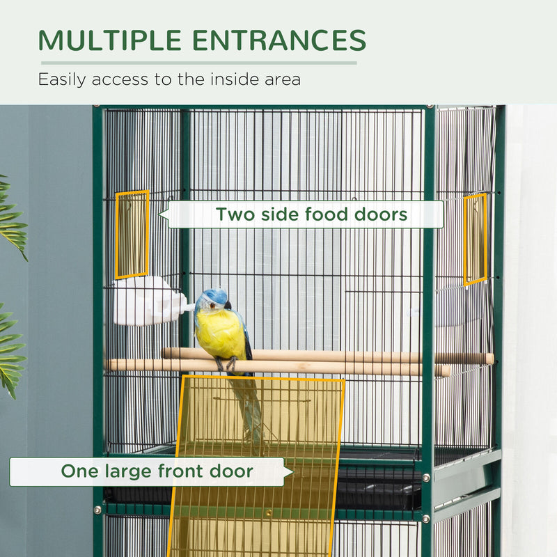 Large Bird Cage with 1.7 ft. Width, Bird Aviary Indoor with Multi-Door Design 196393257432