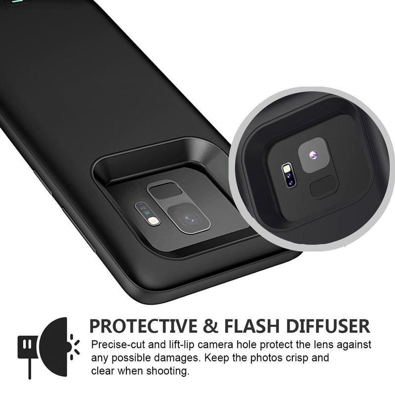 High Capacity & Slim Rechargeable Extended Charger Case for Galaxy S9 / S9 Plus