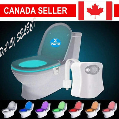 8 Colors Toilet Bowl LED Night Light Motion Activated Seat Sensor Lamp Bathroom