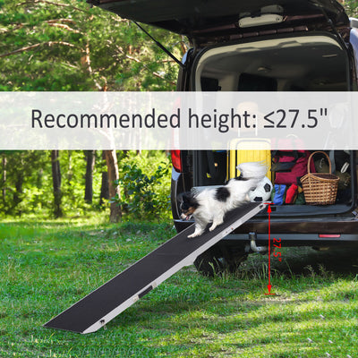 Folding Dog Ramp Lightweight Aluminium Alloy Frame Portable with Carry Handle 842525139489