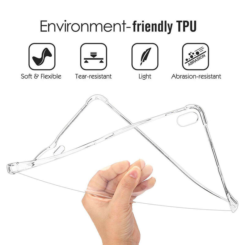Slim Clear TPU Protective Shell with 4 Air Cushion for iPad 10.2 7th 8th 9th Gen