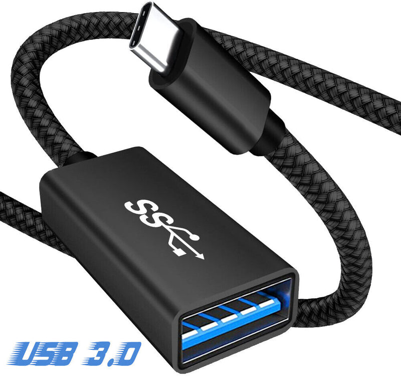 [Super High-Speed 5Gbps] Type-C to USB 3.0 OTG Cable Male-Female Adapter, Black