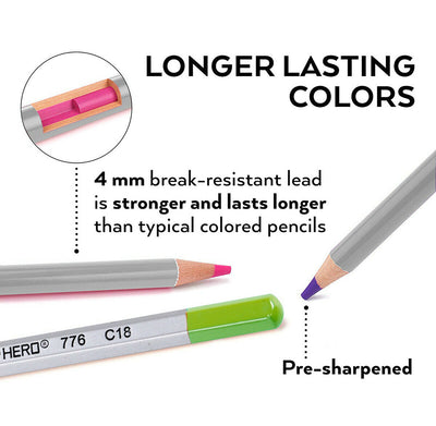 Professional Colored Pencils Set of 48 Color for Drawing Art, Sketching, Shading