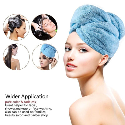 Microfiber Hair Towel Wrap Quick Dry Hair Magic Drying Turban Wrap Hat Cap Bath