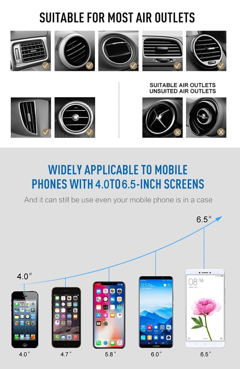 10W Mount Holder Car Dashboard Sun Visor Mirror Stand For Mobile Cell Phone GPS