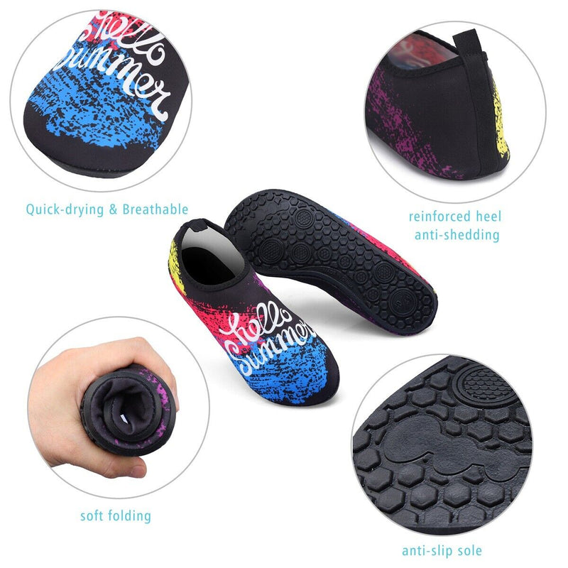 1/2 Pairs Slip-on Quick Dry Water Sports Shoes for Pool Beach Surf Walking Water