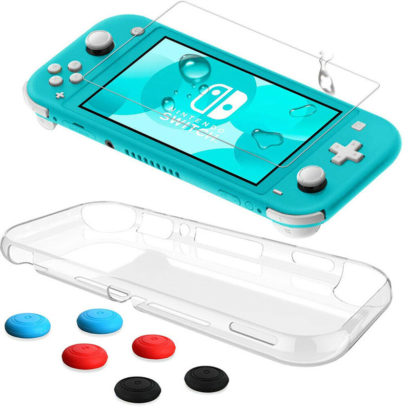 Nintendo Switch Lite Accessories-TPU Case Cover＆Tempered Glass Screen Protectors