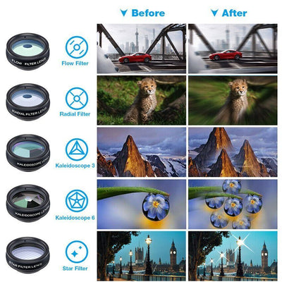 10 in1 Cell Phone Camera Lens Best Zoom Lens Kit For Universal Smartphone Mobile