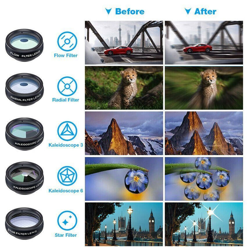 10 in1 Cell Phone Camera Lens Best Zoom Lens Kit For Universal Smartphone Mobile
