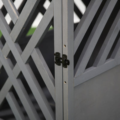 Natural Fir Wood Dog Cage Indoor Use Villa for Pet Secured and Solid, Grey 842525112499