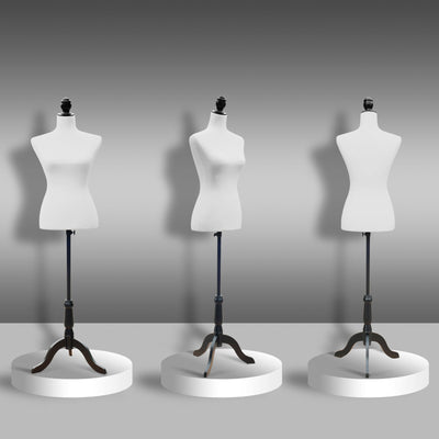 Dress Form Female Mannequin Torso Dressmaker Stand Display White
