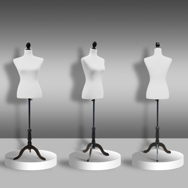 Dress Form Female Mannequin Torso Dressmaker Stand Display White