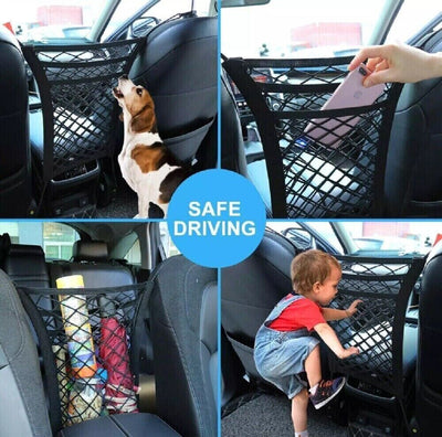 Elastic Net Pocket Bag 3 Layer Between Car Seat Organizer Storage Mesh Holder