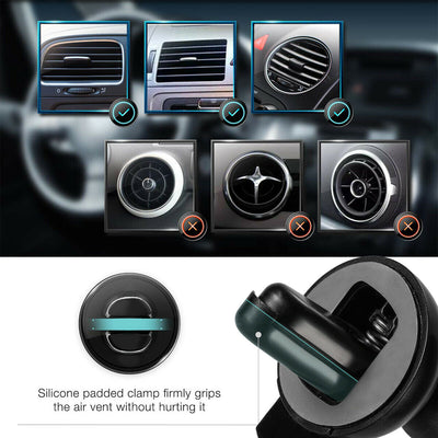 Qi 15W Wireless Fast Charging Car Charger Mount for Galaxy S20/S10, iPhone 12/11