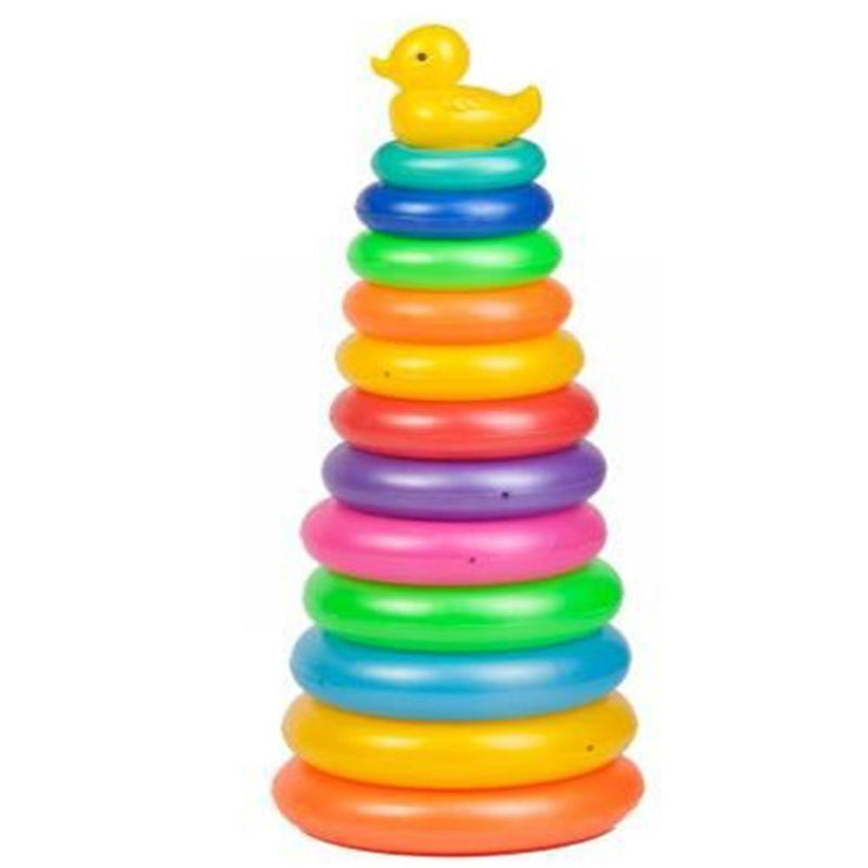 CA Stacking Rings Toy Stack Tower  Learning Toy Building Block Infant Rainbow
