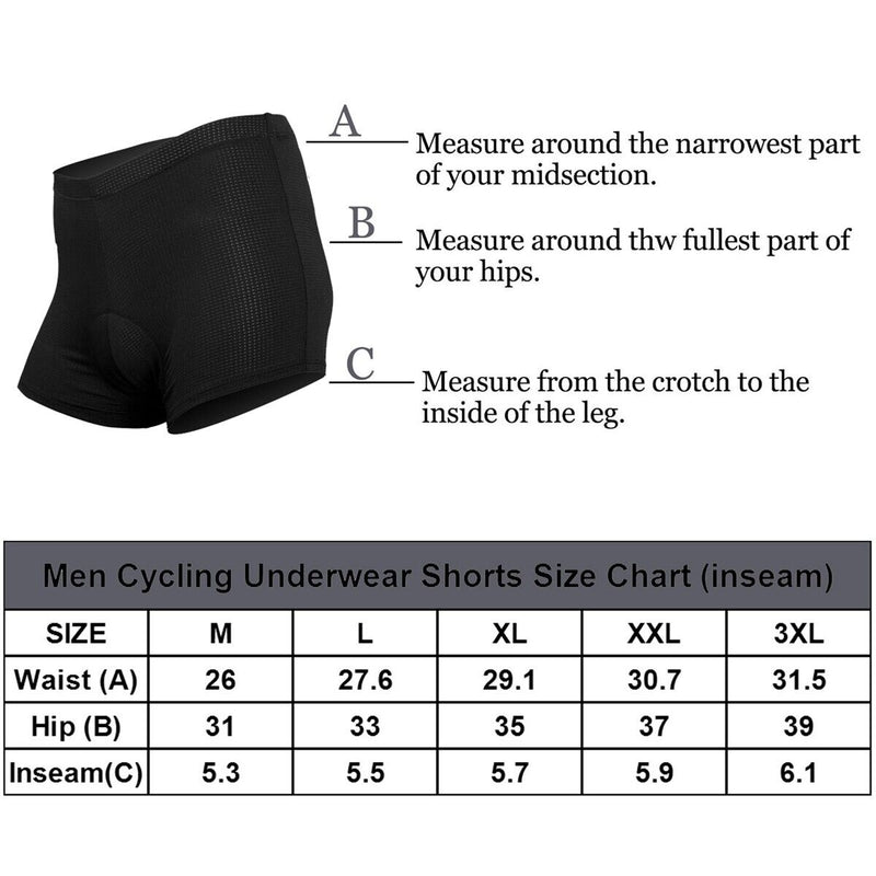 1/4-Pairs Cycling Shorts Pro 3D Gel Padded Men&
