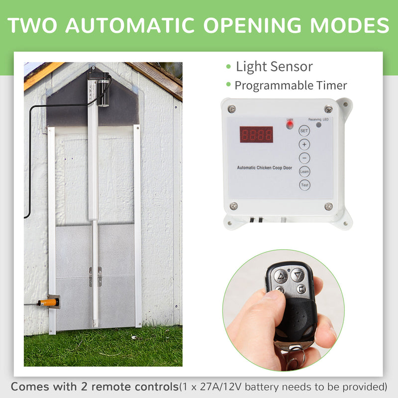 Battery Automatic Chicken Coop Door, Remote Operation, Poultry Coop Door 196393256435